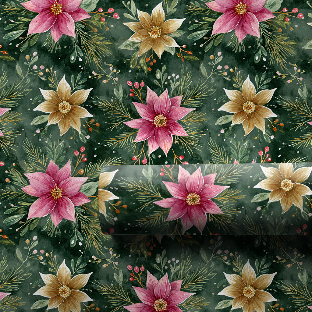 Poinsettias of Pecos Wrapping Paper