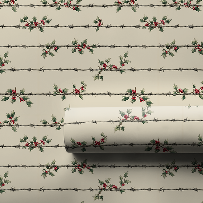 Barbs of Holly Wrapping Paper