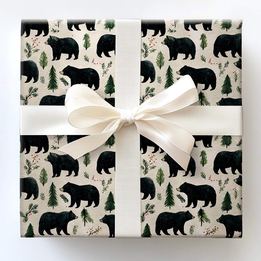 Here and Bear Wrapping Paper