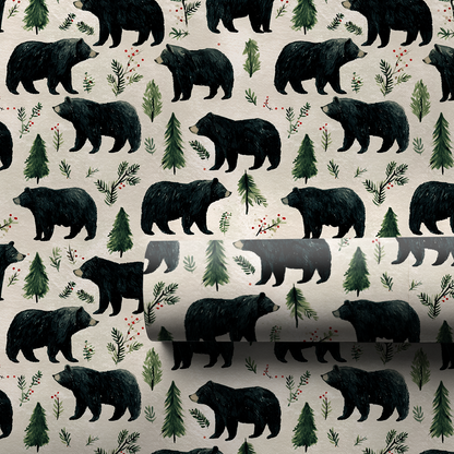 Here and Bear Wrapping Paper