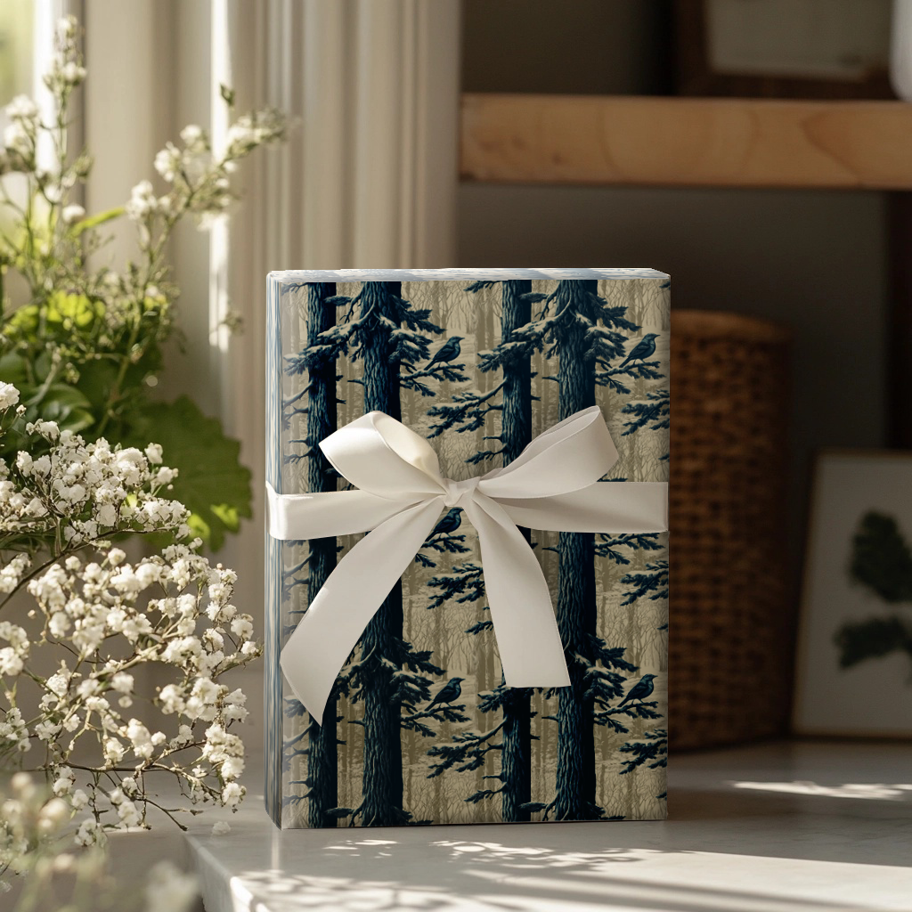 Candlelight Cedar Wrapping Paper