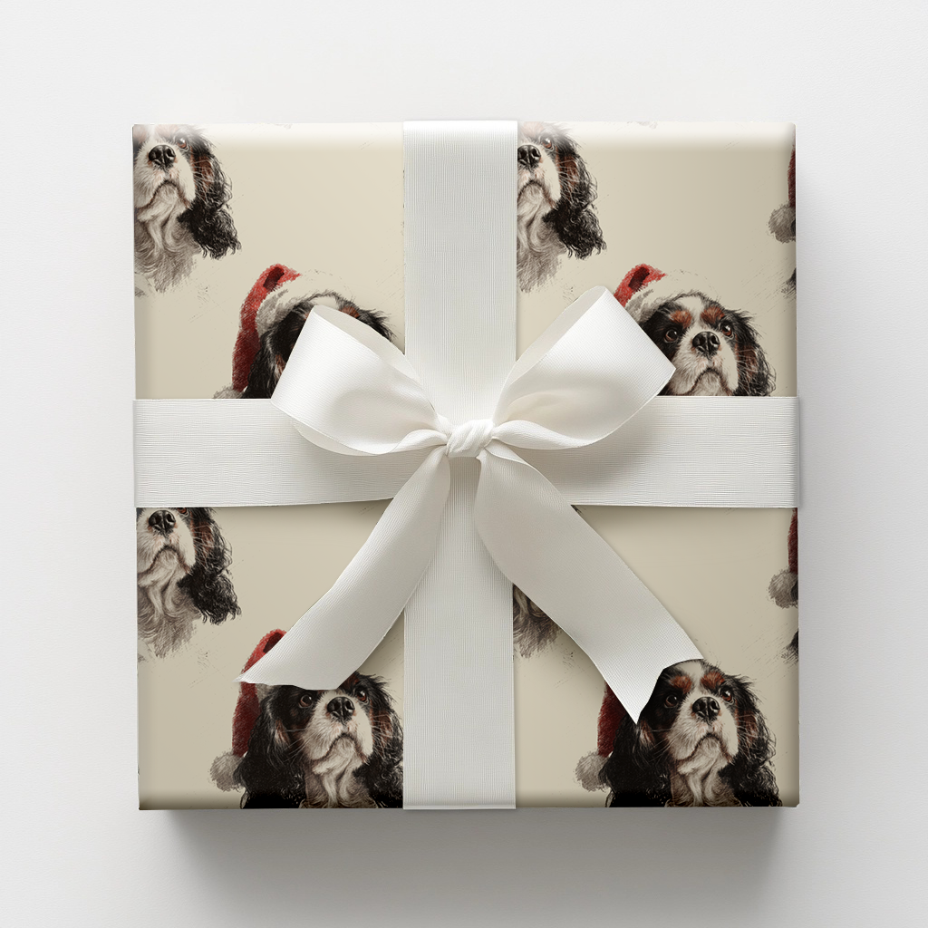 Cavalier King Charles Claus Wrapping Paper