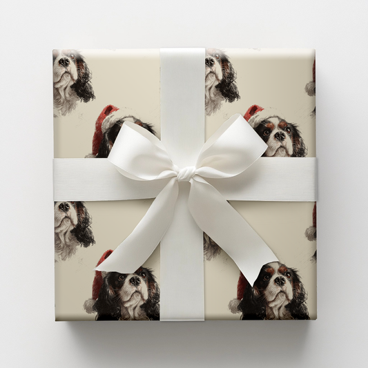 Cavalier King Charles Claus Wrapping Paper