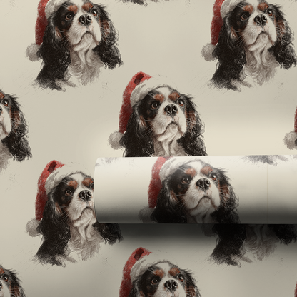 Cavalier King Charles Claus Wrapping Paper