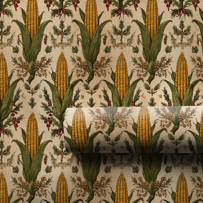 Cobs of Holly Wrapping Paper