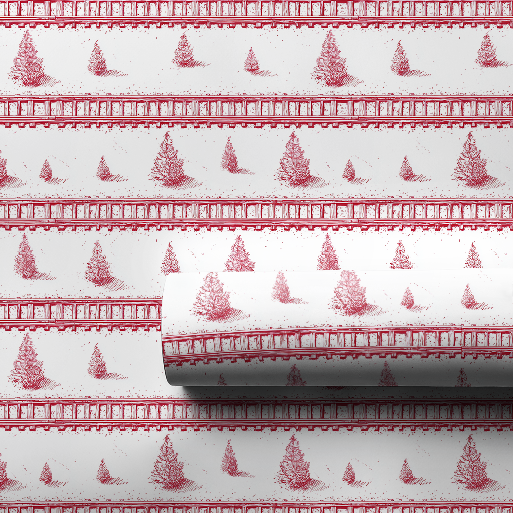 Holiday Track Wrapping Paper