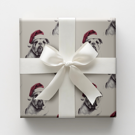 Bulldog Claus Wrapping Paper