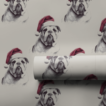 Bulldog Claus Wrapping Paper