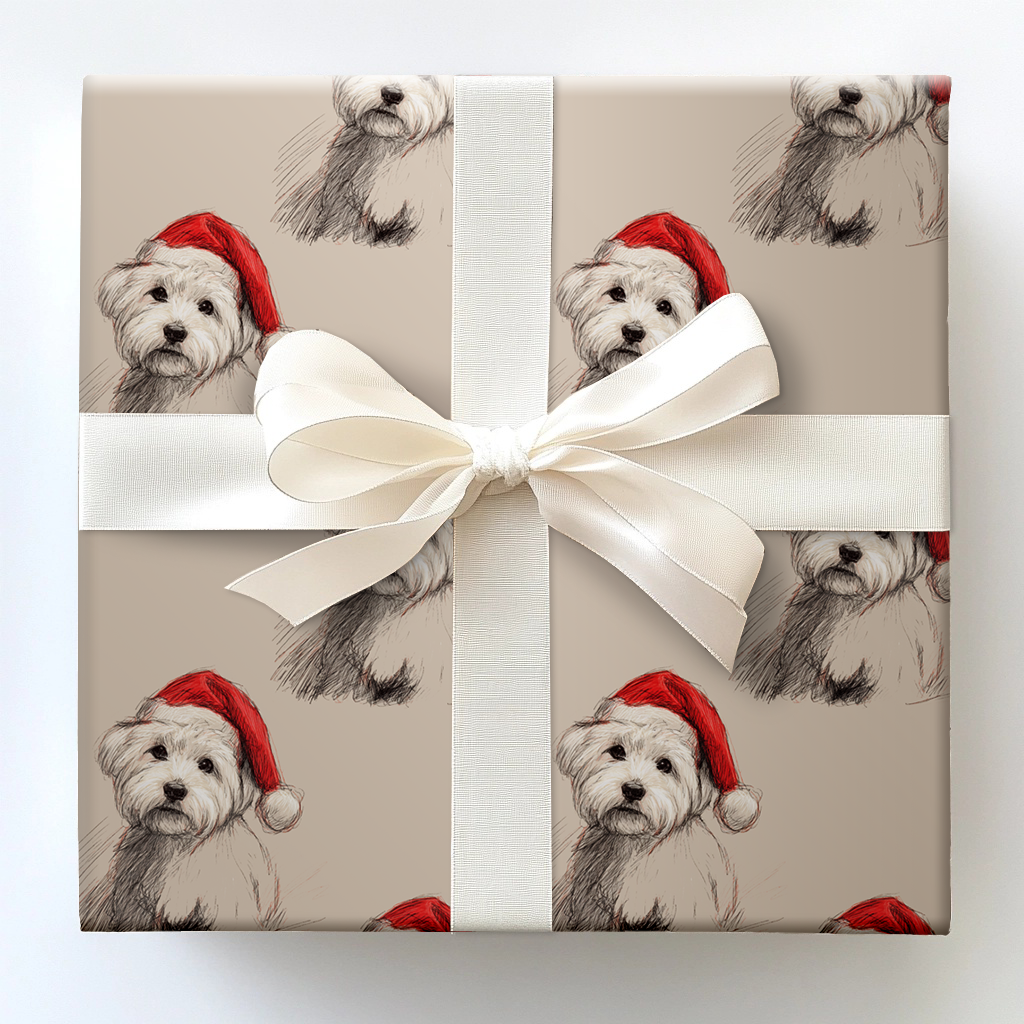 Maltese Claus Wrapping Paper