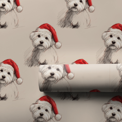 Maltese Claus Wrapping Paper