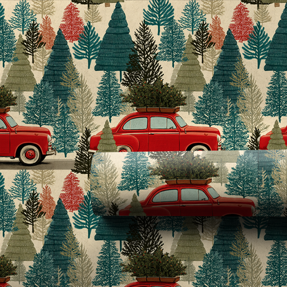 Tree Line Crest Wrapping Paper