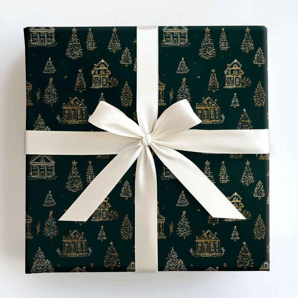 Frost Boulevard Wrapping Paper
