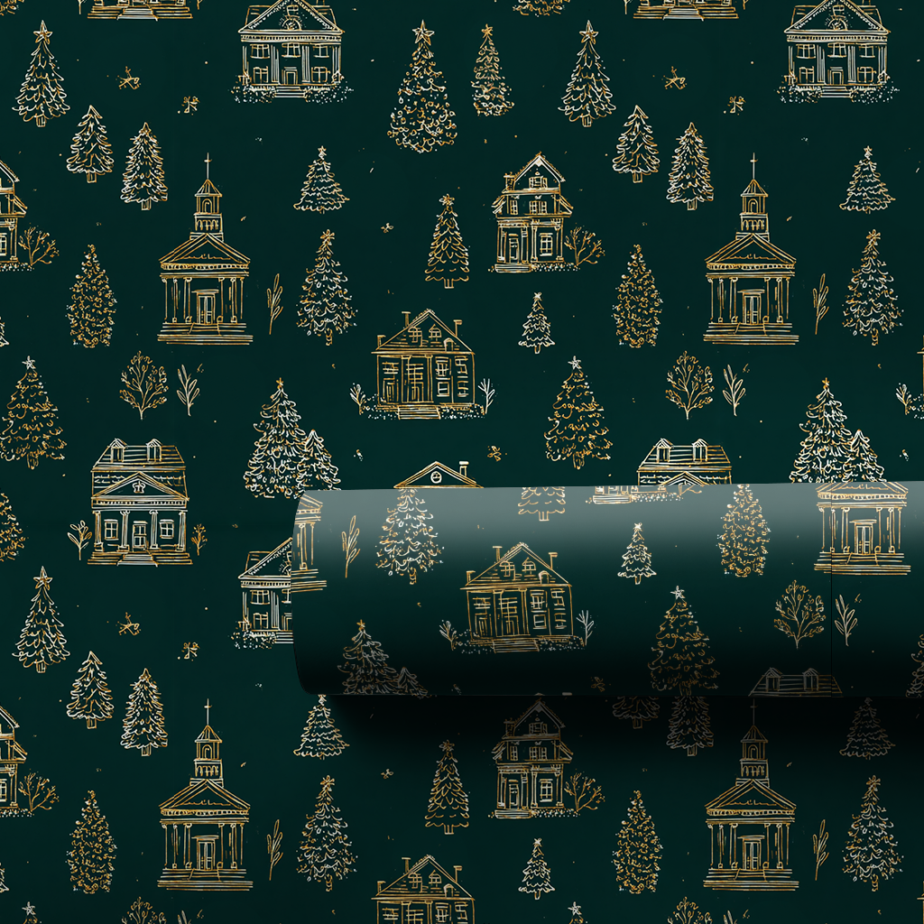 Frost Boulevard Wrapping Paper