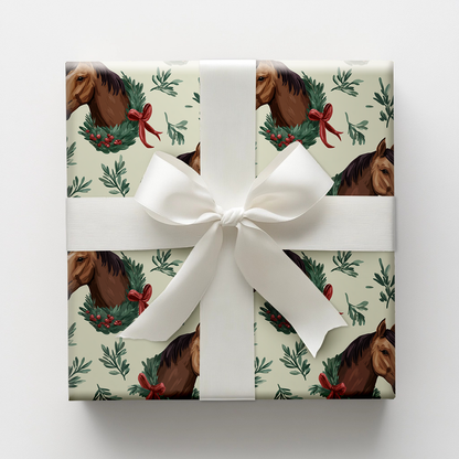 Birch and Bootprints Wrapping Paper