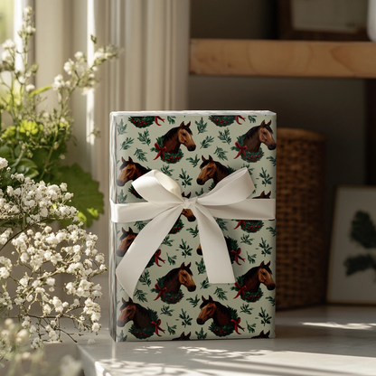 Birch and Bootprints Wrapping Paper