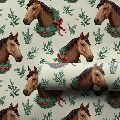 Birch and Bootprints Wrapping Paper