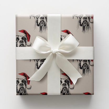 Boxer Claus Wrapping Paper