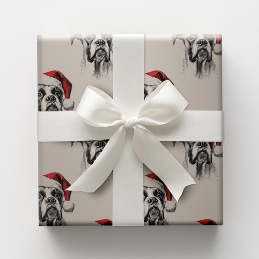 Boxer Claus Wrapping Paper