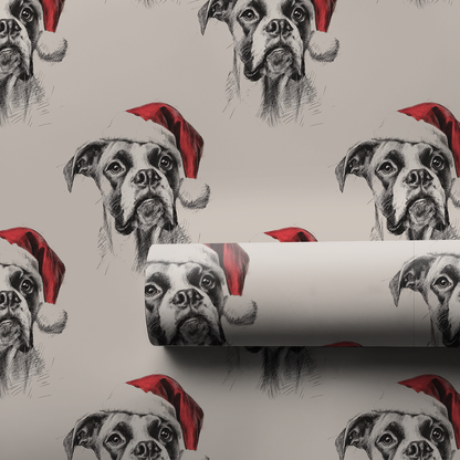 Boxer Claus Wrapping Paper
