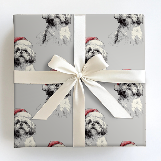 Shih Tzu Claus Wrapping Paper