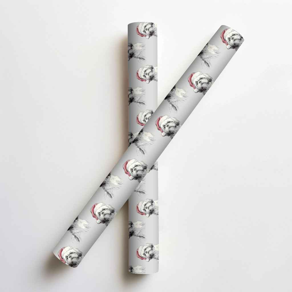 Shih Tzu Claus Wrapping Paper