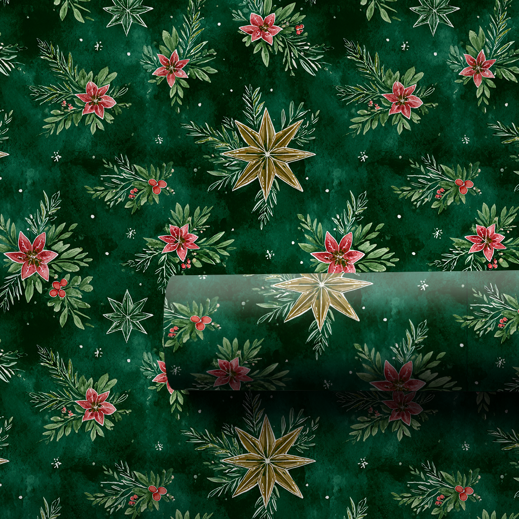 Hollyhocks Wrapping Paper