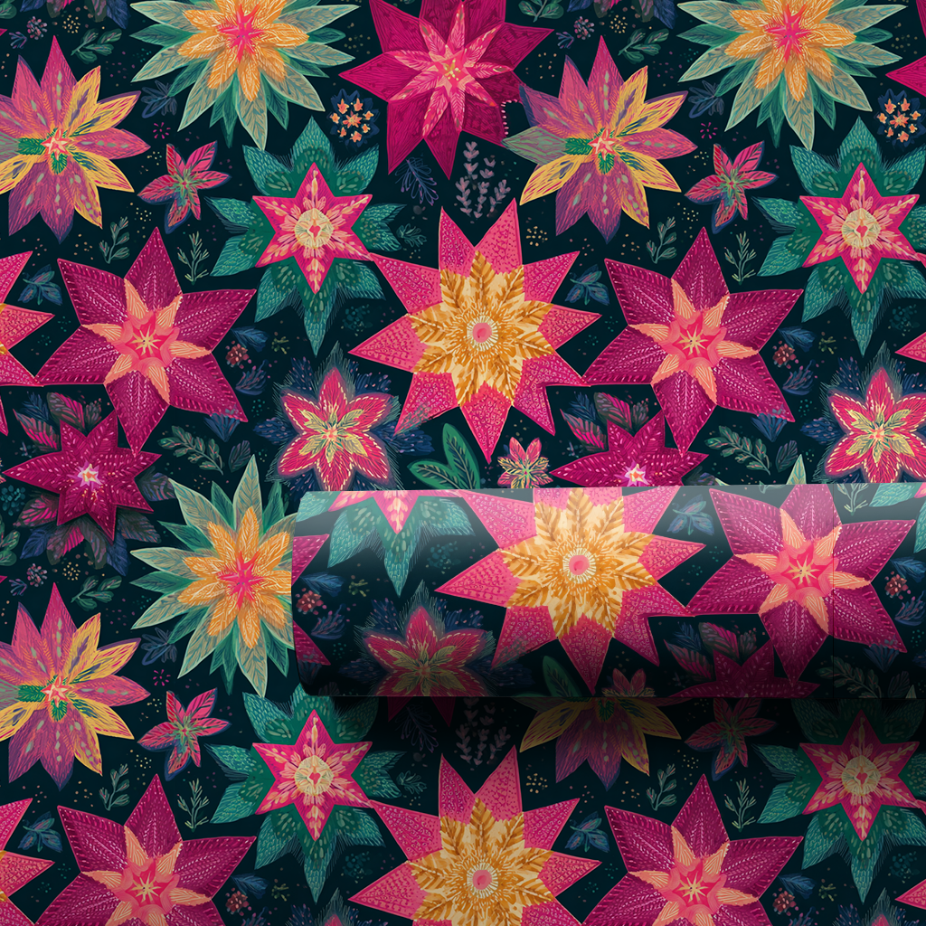 Christmas Quilt Wrapping Paper