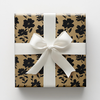 Golden Blossom Wrapping Paper