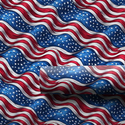 Old Glory Christmas Wrapping Paper