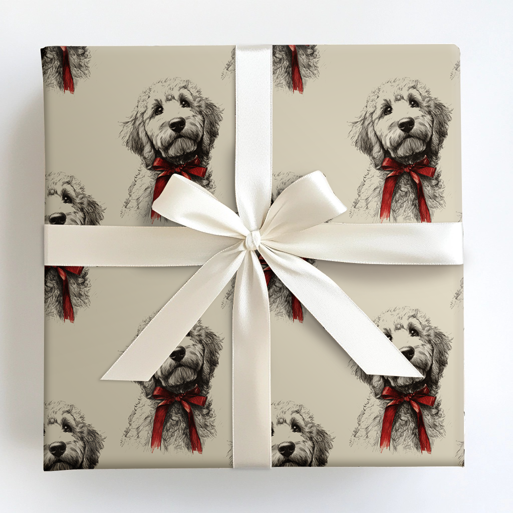 Doodle Bow Wrapping Paper