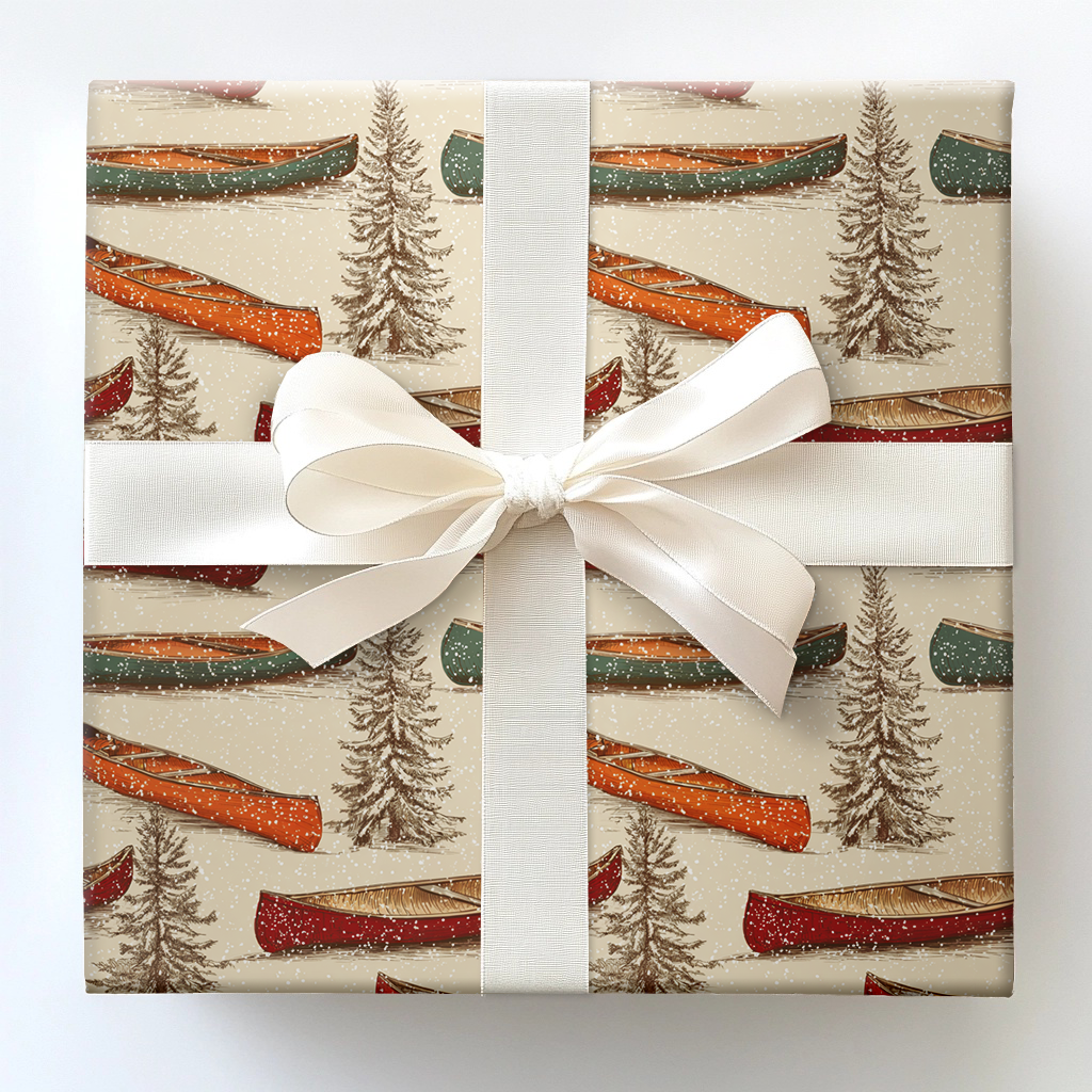 Snow Boat Wrapping Paper