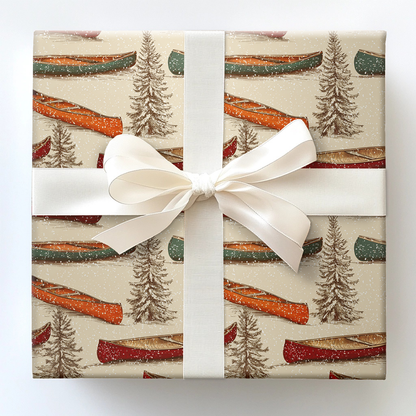 Snow Boat Wrapping Paper