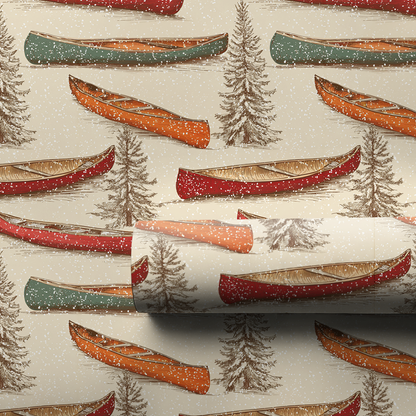 Snow Boat Wrapping Paper