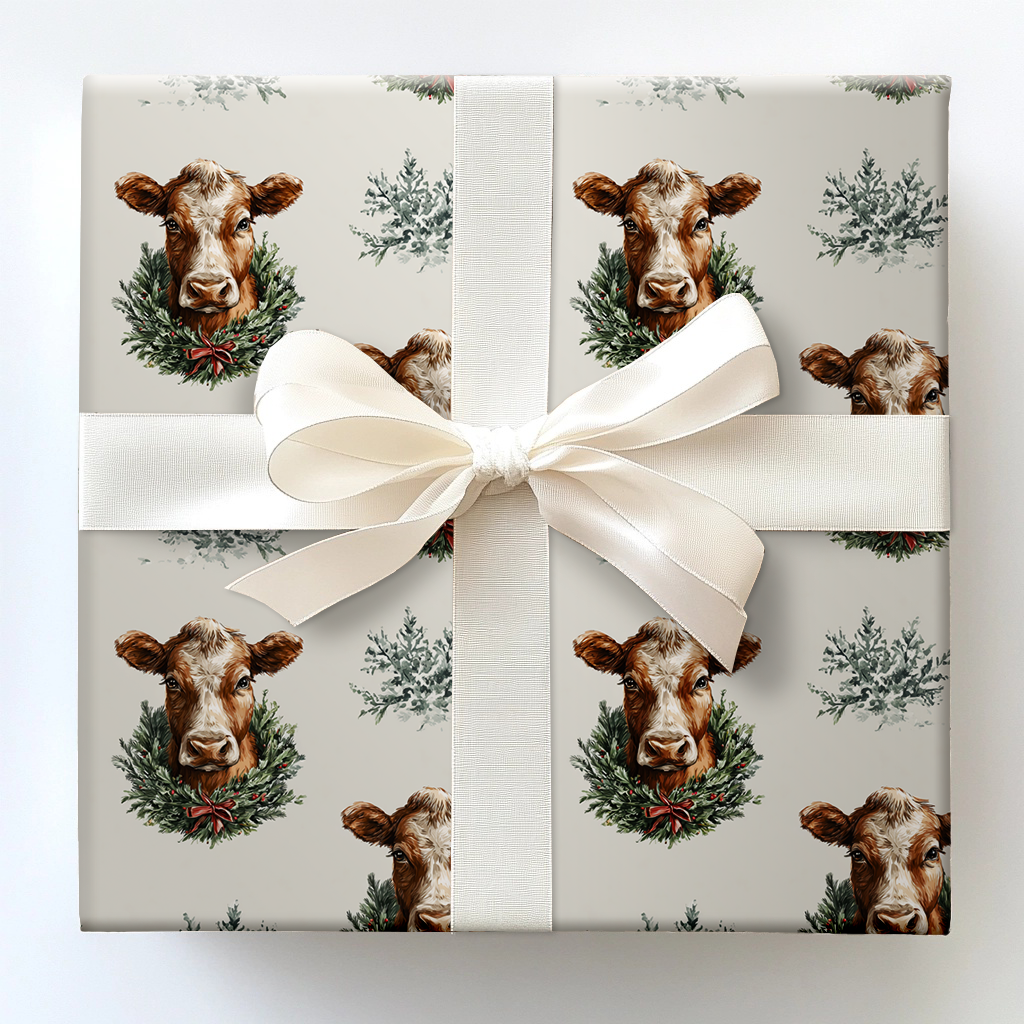 Cattle and Carols Wrapping Paper