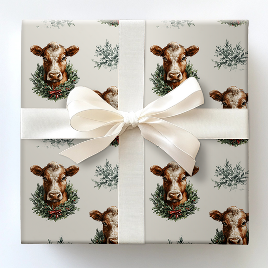 Cattle and Carols Wrapping Paper