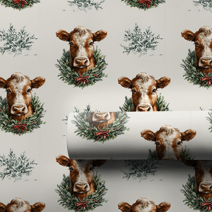 Cattle and Carols Wrapping Paper