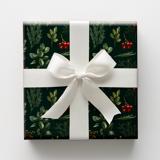 Yuletide Herbs Wrapping Paper