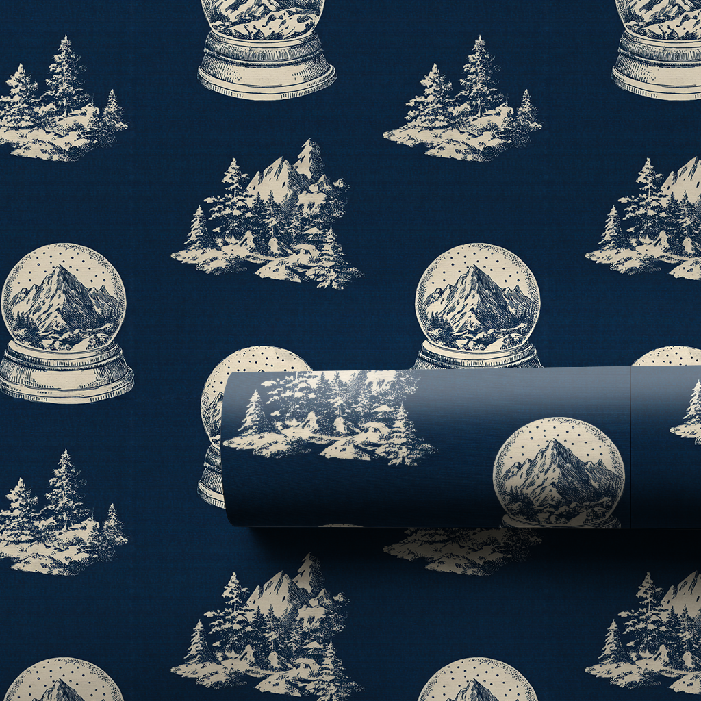 Silver Hollow Wrapping Paper