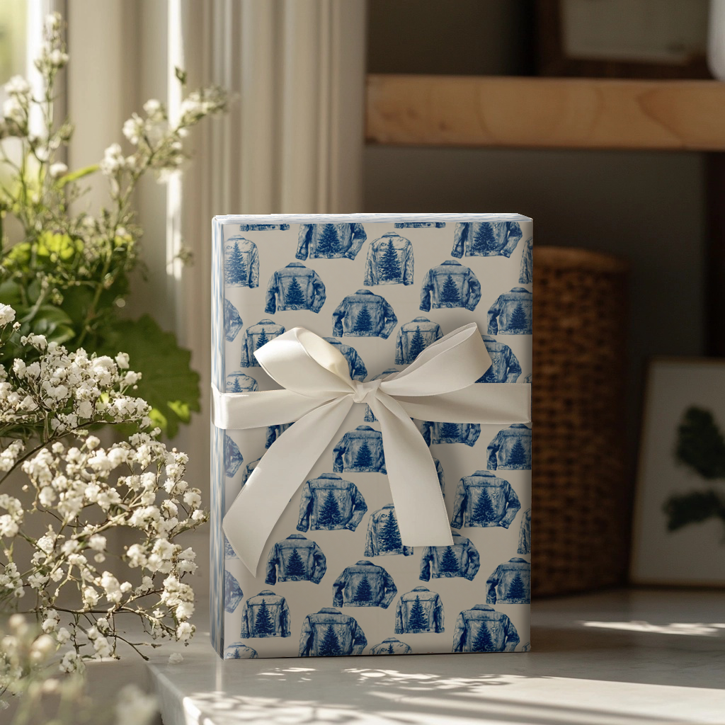 Denim Delivery Wrapping Paper