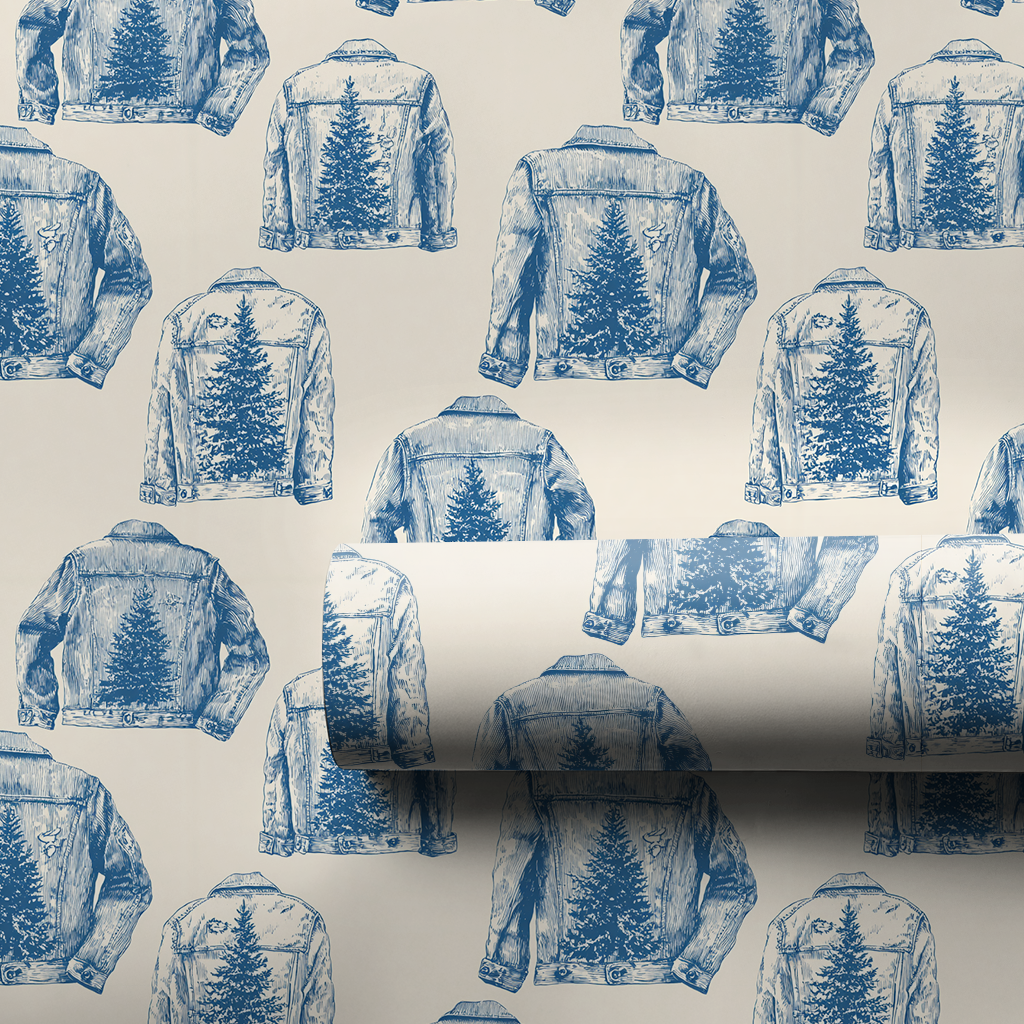 Denim Delivery Wrapping Paper