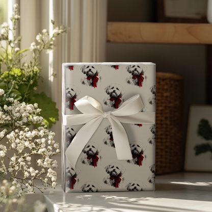 Maltese Bow Wrapping Paper