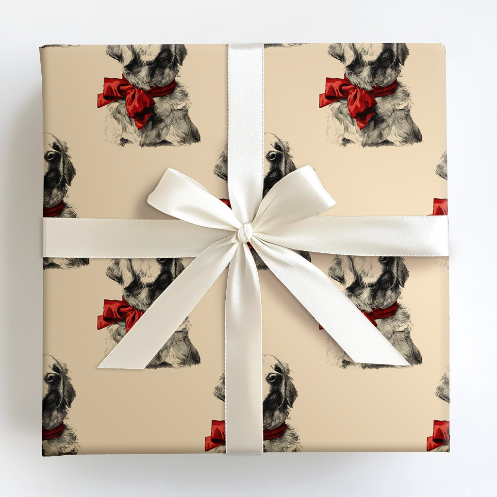 Golden Bow Wrapping Paper