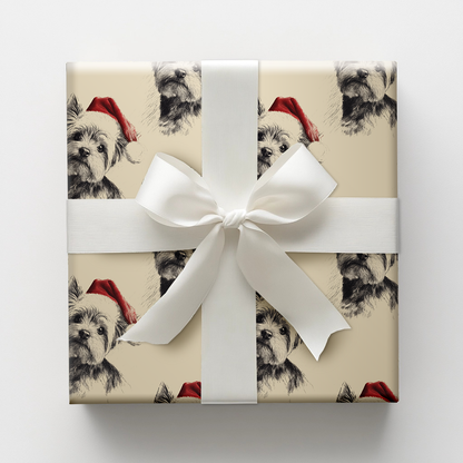 Yorkie Claus Wrapping Paper