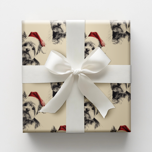 Yorkie Claus Wrapping Paper