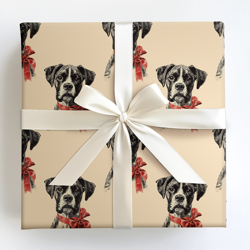 Boxer Bow Wrapping Paper