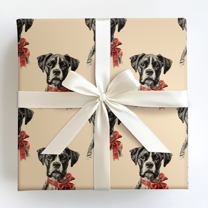 Boxer Bow Wrapping Paper