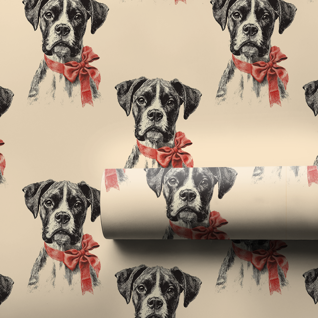 Boxer Bow Wrapping Paper