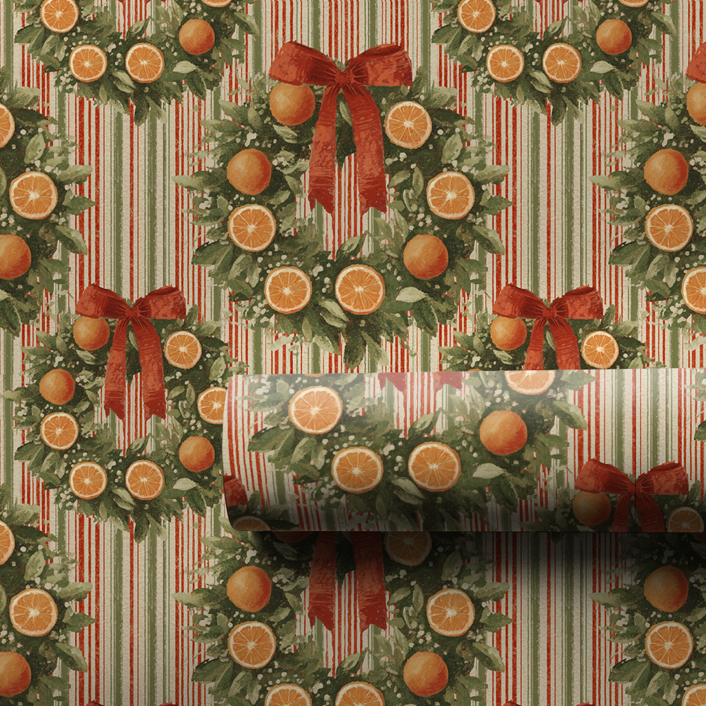 Winterlight Village Wrapping Paper
