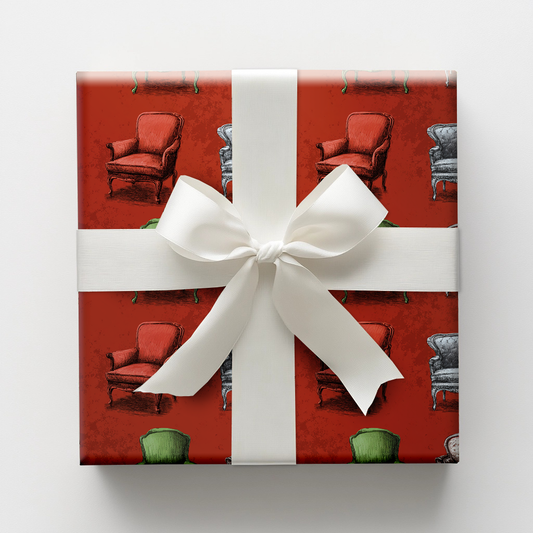 Santa's Chair Wrapping Paper