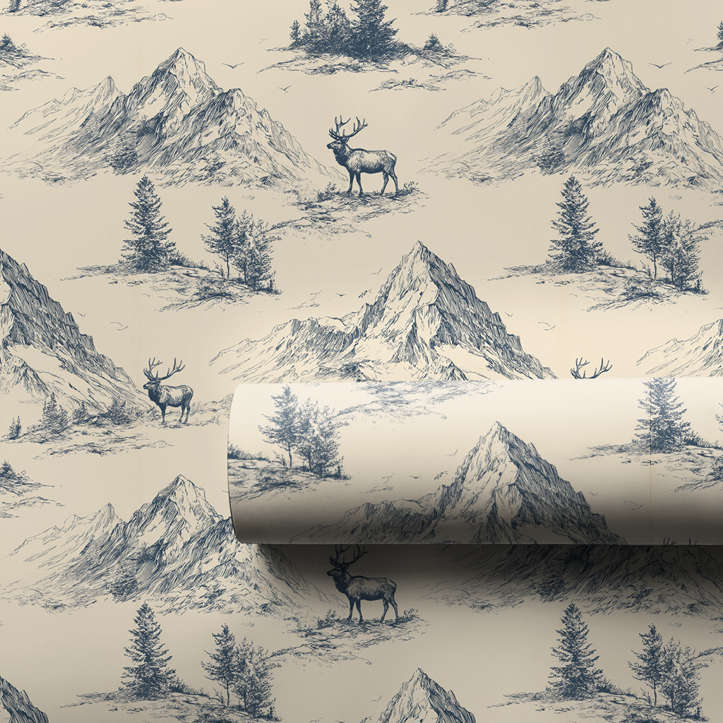 Elk Night Wrapping Paper